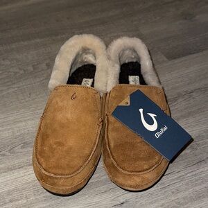 OluKai  Brown Suede Loafers